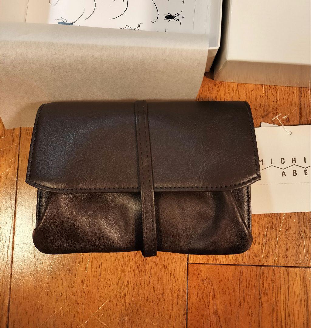 MICHIRU ABE ミチルアベ ブラウン レザー 二つ折り財布 BEAMS