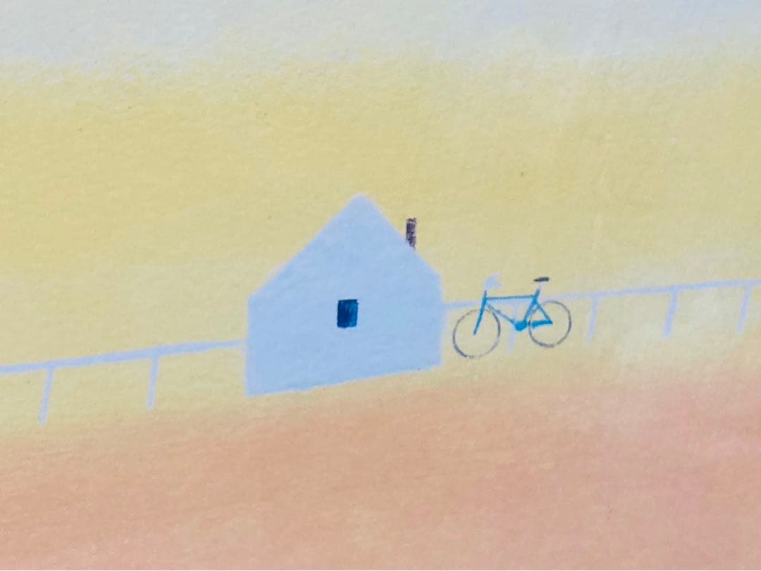 【真作保証】葉 祥明 「夕陽の丘」ダイヤモンドスクリーニング ED719/800