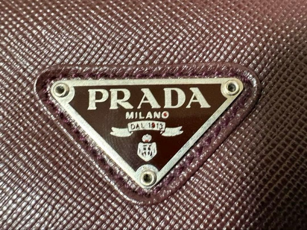 RAMさん専用【美品】PRADA ボルドーブラウン 三つ折り財布