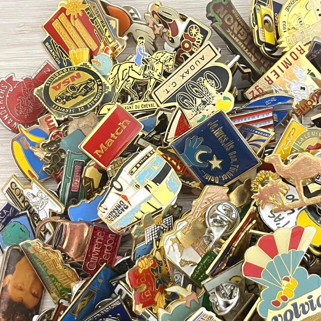 集めたくなる フランス　ピンバッジ 200個セット　まとめ売り　ヴィンテージ 4