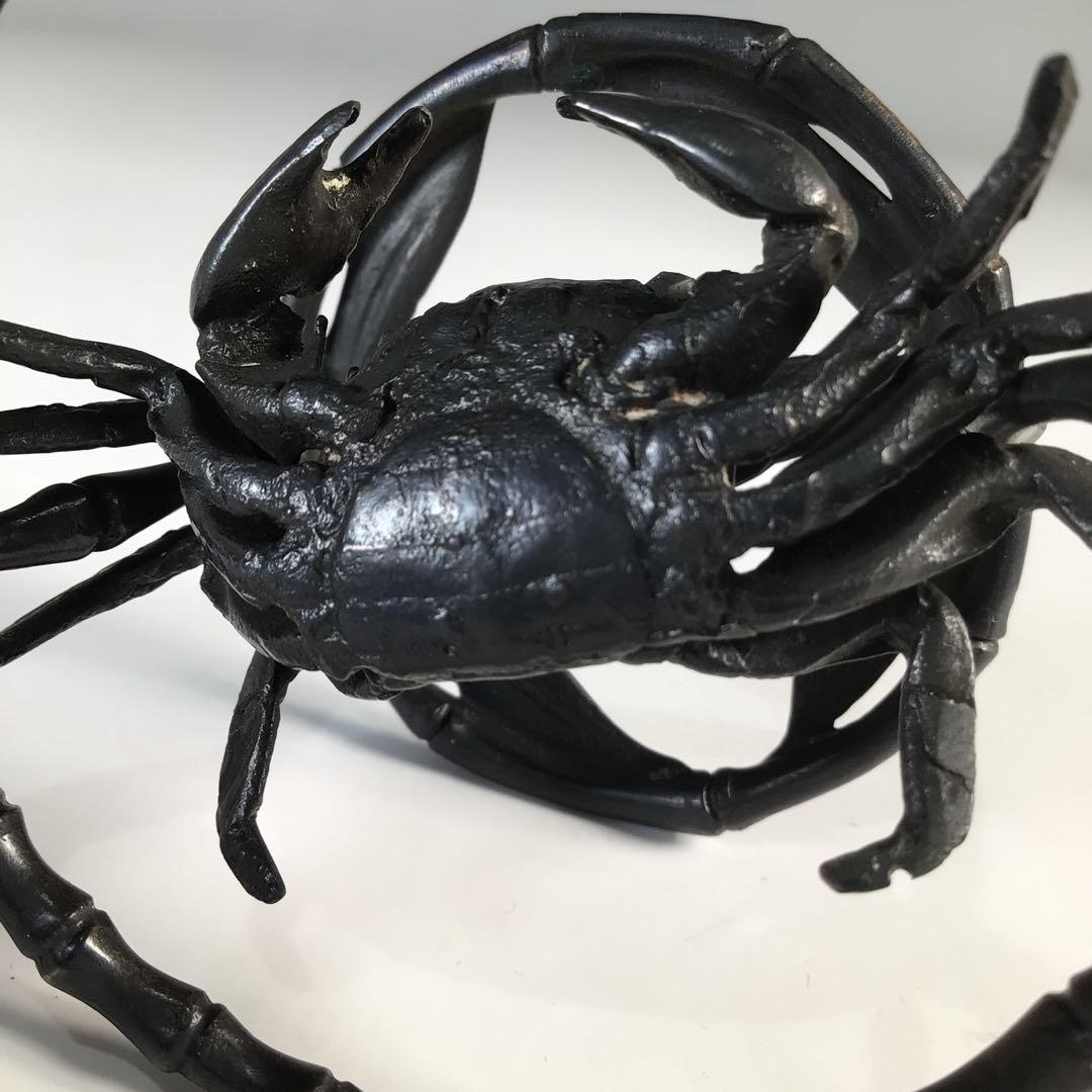 Ｍ５７７　蓋置　『一ノ瀬宗辰造』『砂張』『笹蟹蓋置』　共箱　茶道具