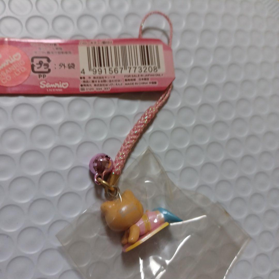 2004年　ハローキティ　根付け　夏休み　海バージョン　ストラップ　日焼け