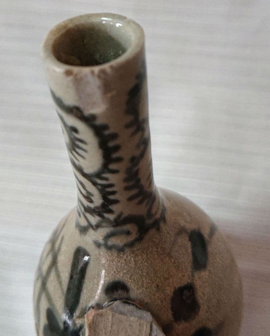 古伊万里染付一輪差し伝統的な手描き花入