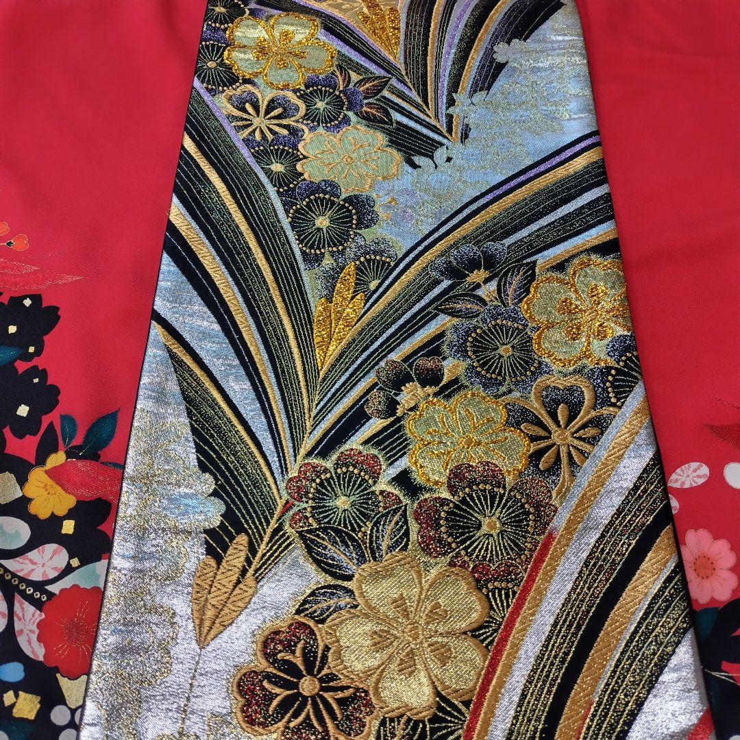 振袖フルセット(7点)・成人式・辻ヶ花・金彩加工・高級手縫・モダン・正絹・逸品