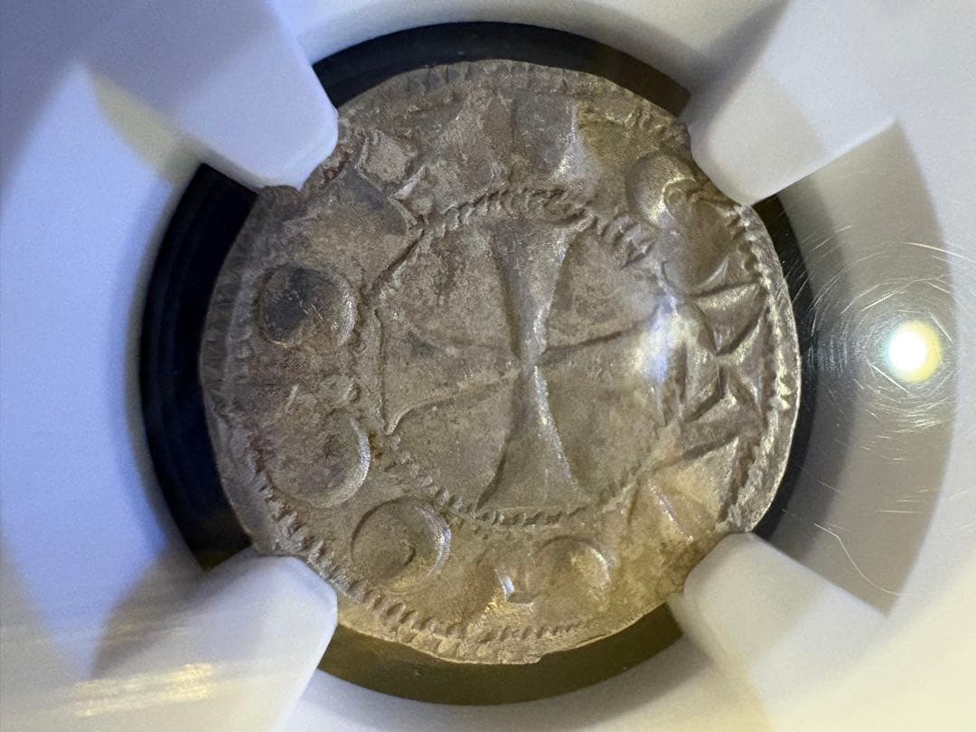 中世銀貨（1199–1249年・ラ・マルシュ伯領Hugh IX–X NGC鑑定）