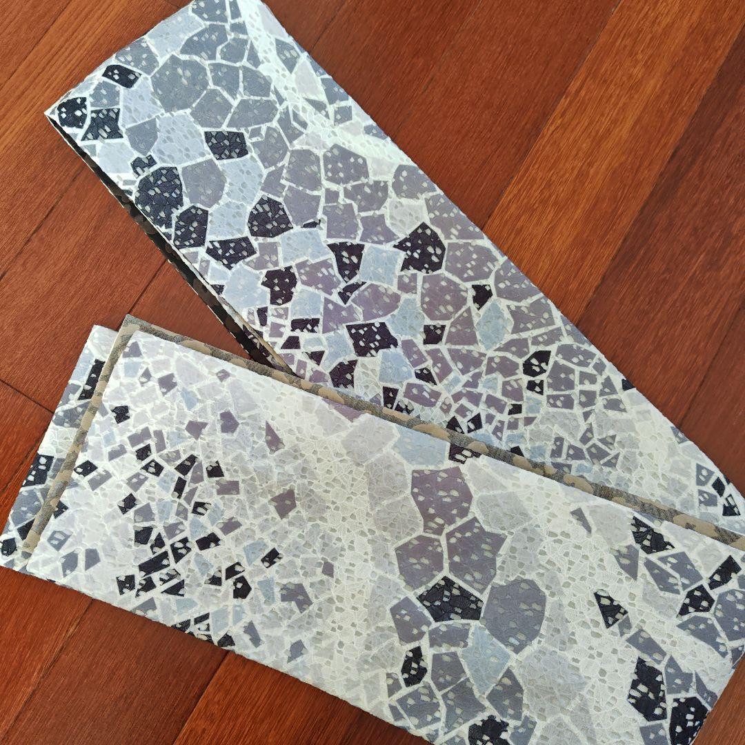 ろっこや 半幅帯 モザイクレース レオパード リバーシブル