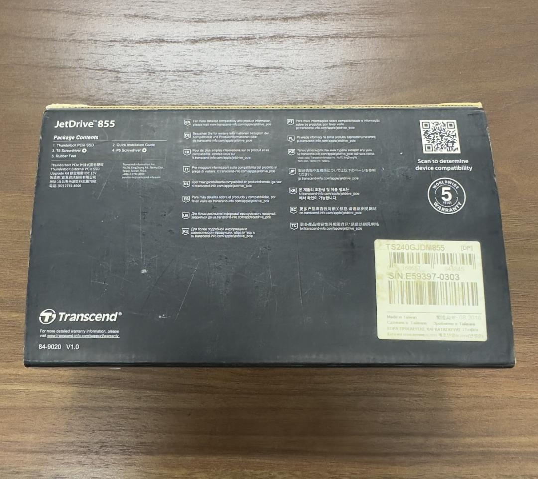 JetDrive 855 240GB Mac専用 SSDアップグレードキット