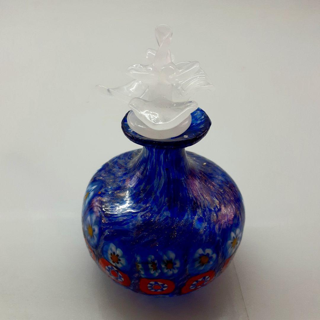MURANO GLASS ムラノ 花蓋 ミルフィオリ 香水瓶 パフュームボトル