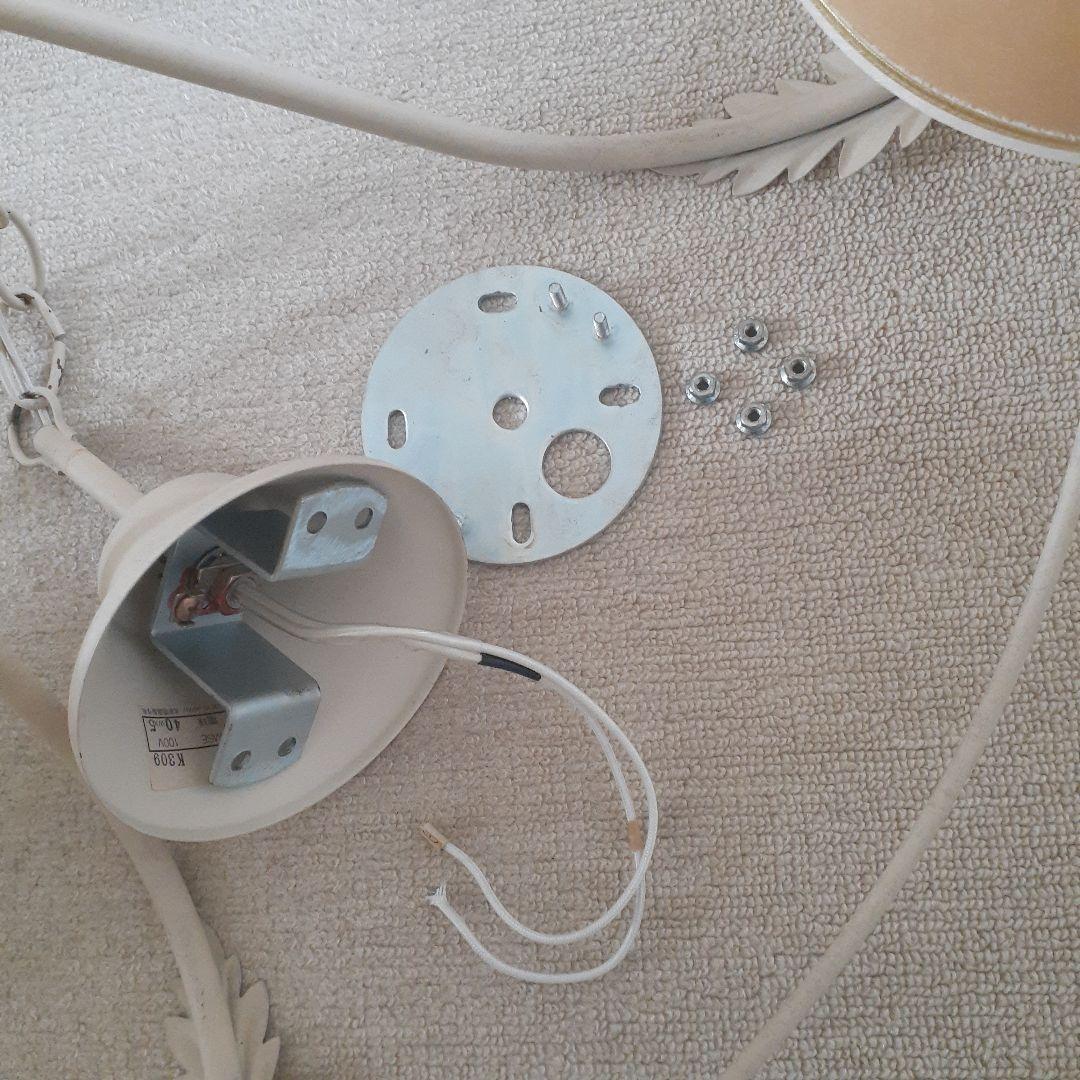 シャンデリア アイアン ホワイト 5灯 欧風 南欧風　フランス製