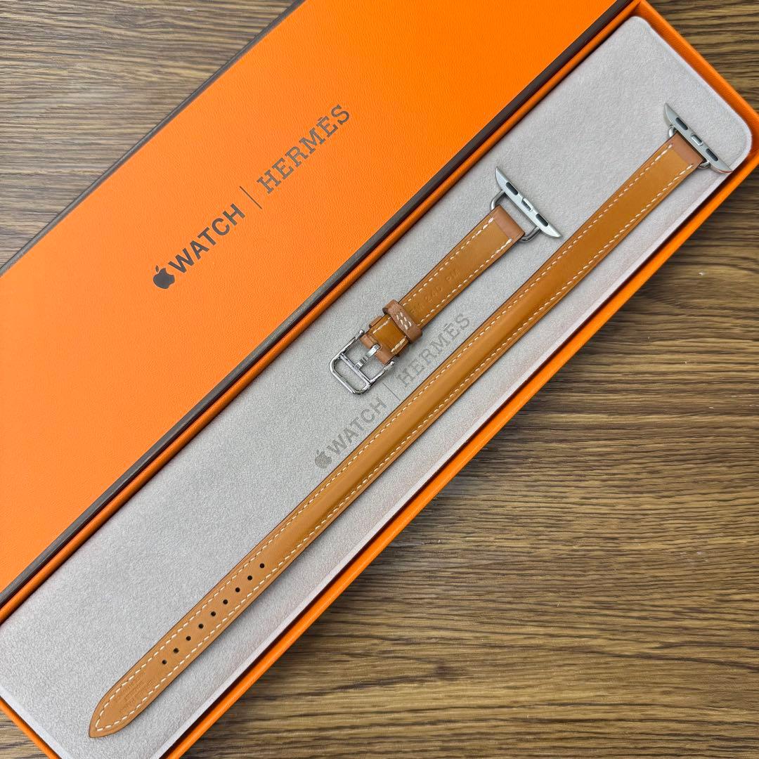 2342 Apple Watch エルメス　ゴールド　ブラウン　ドゥブルトゥール