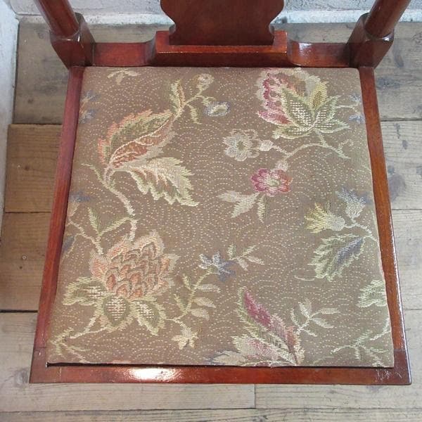 イギリス アンティーク 家具 クイーンアンチェア 猫脚 椅子 英国 4636d