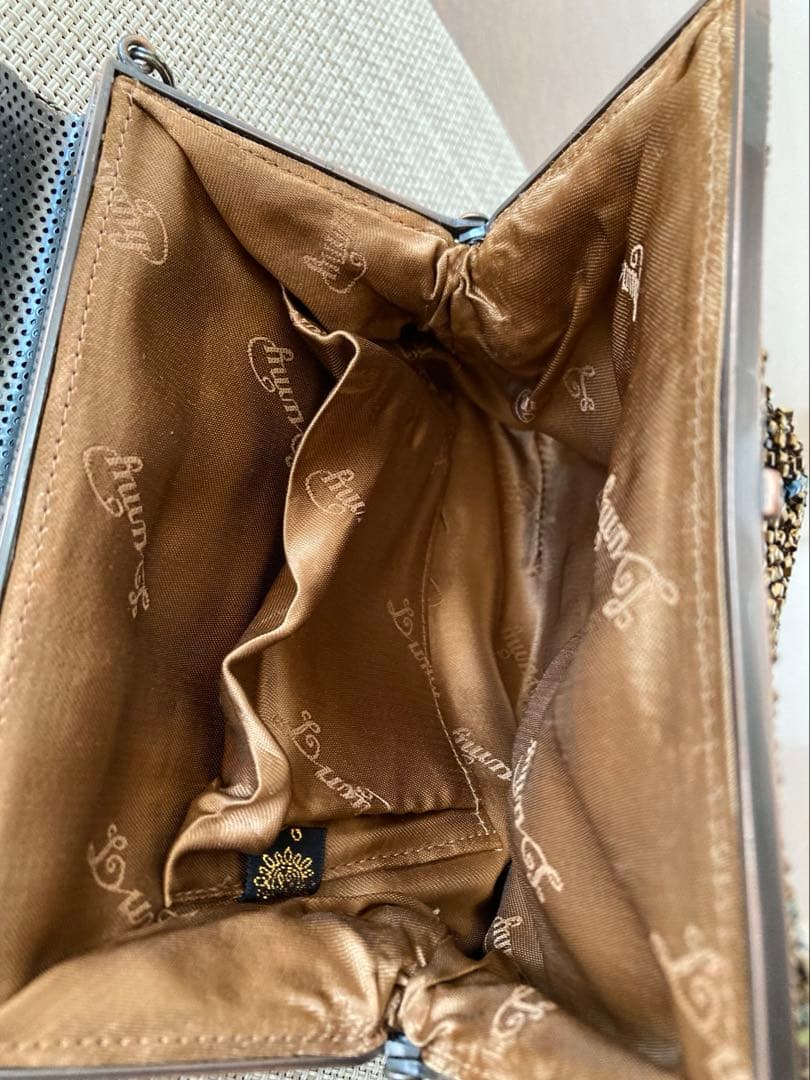 専用【Lumyはしもと】ビーズ刺繍 パーティーバッグ　ブロンズ系 ヴィンテージ