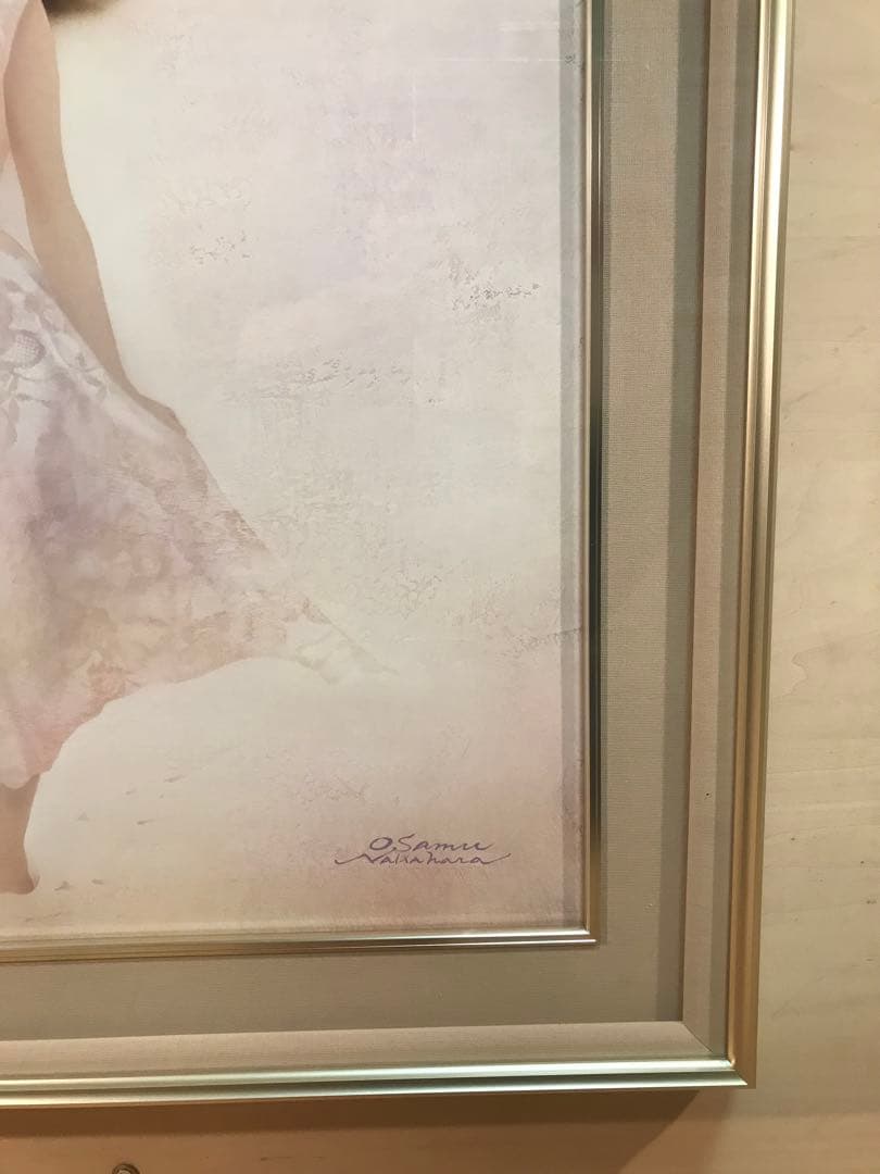 中原脩　「風」　油彩Ｆ１０号　画面右下・キャンバス裏に本人直筆サイン有り