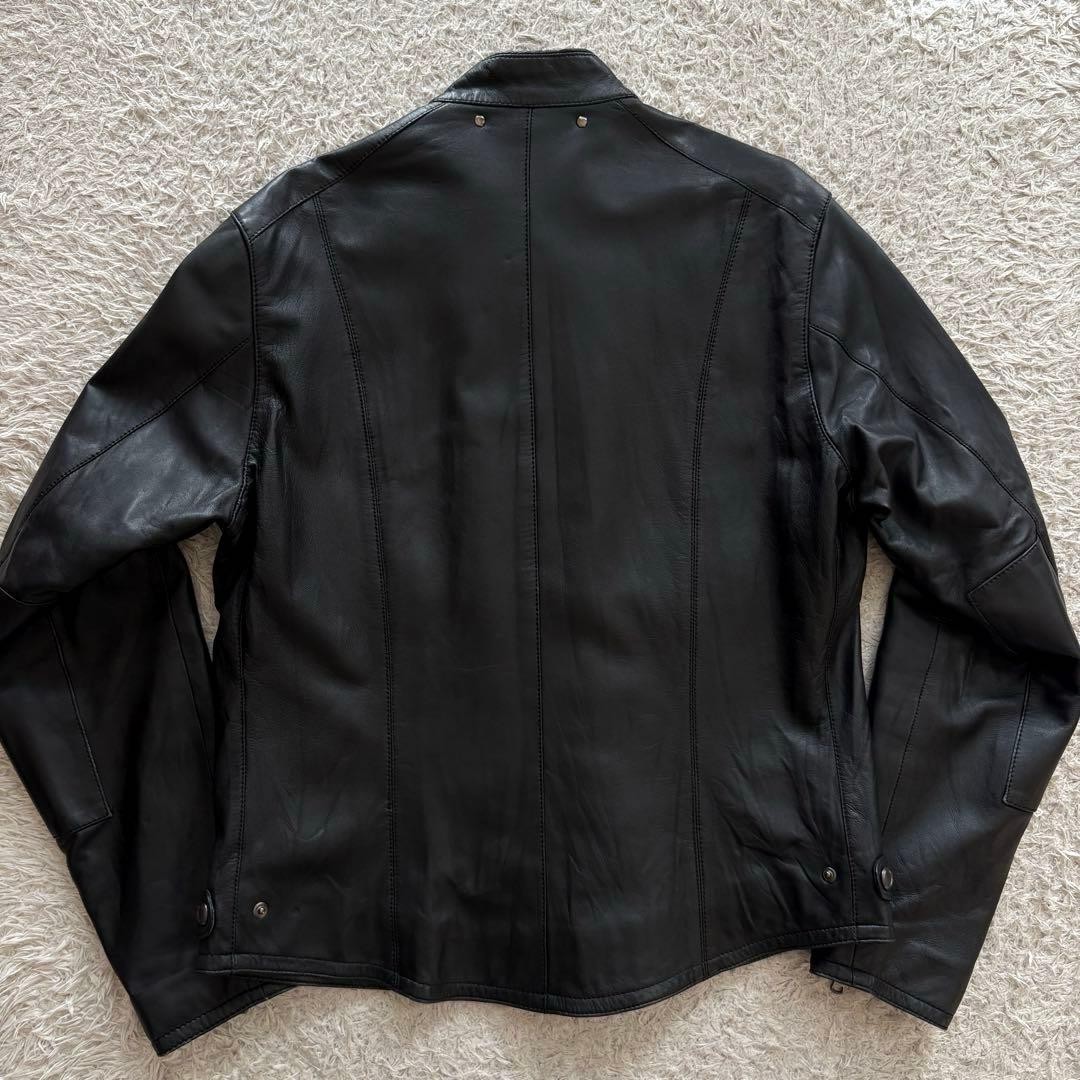 ★羊革 Lサイズ★ BEAMS × PER BACCO ライダース ダブルジップ