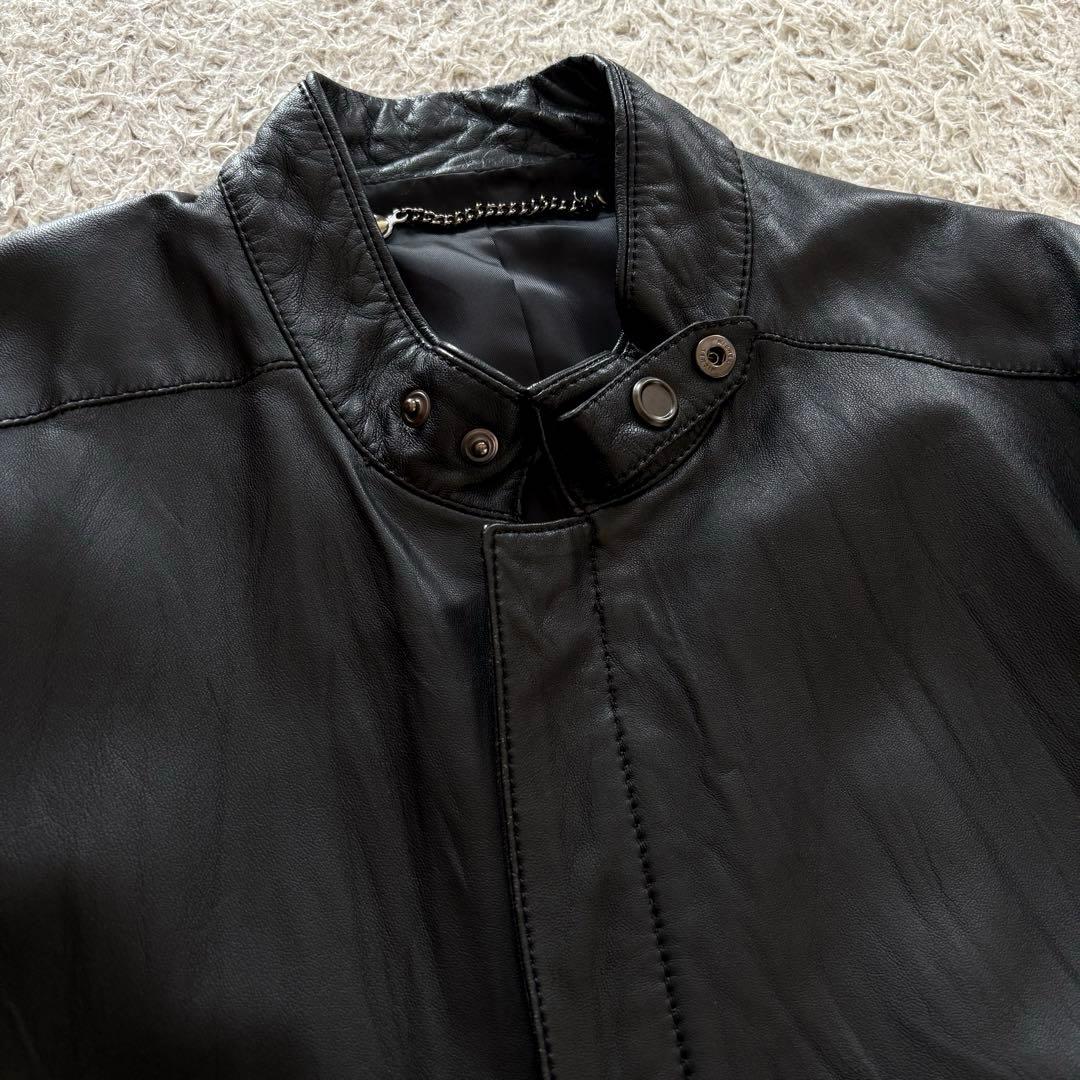 ★羊革 Lサイズ★ BEAMS × PER BACCO ライダース ダブルジップ