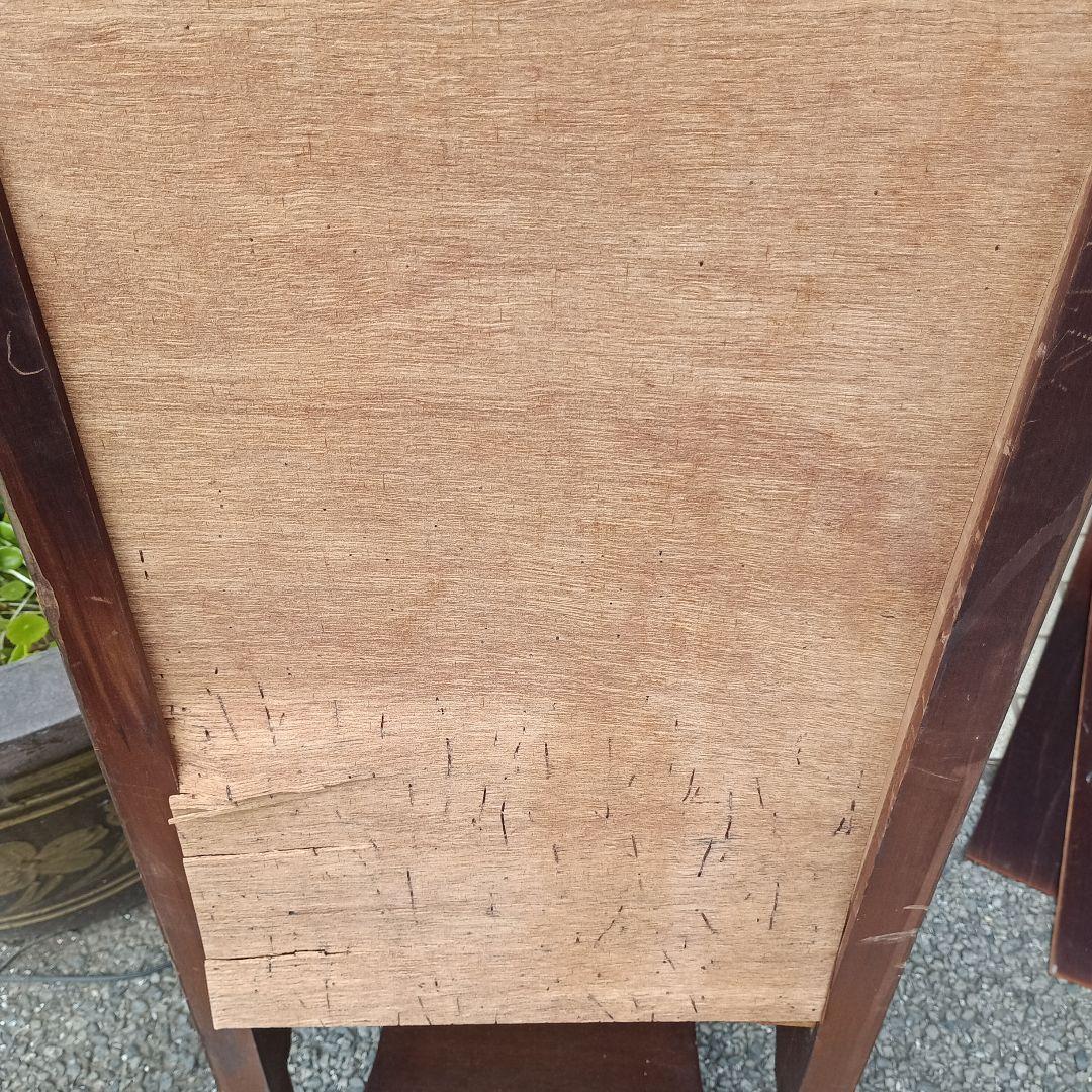 R*a様 4272）アンティーク風　スリムチェスト　引き出し　上面ガラス　難あり