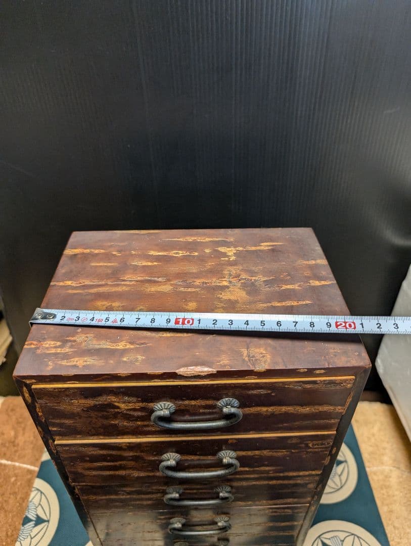 桜皮細工引き出し五段