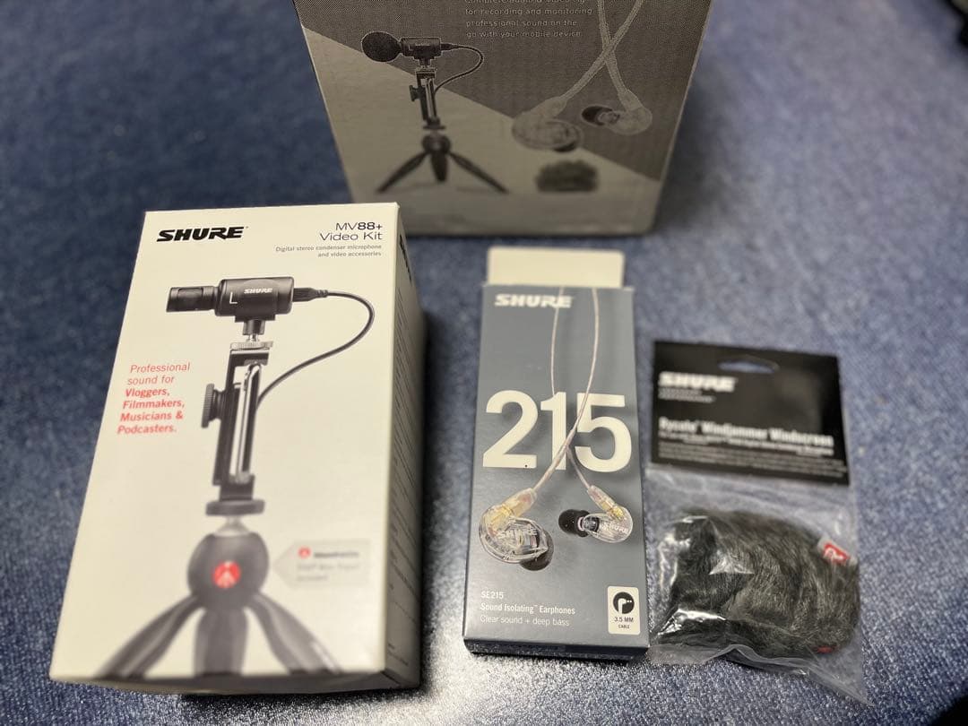 SHURE MV88+SE215-CL-A ポータブル動画撮影キット50000円