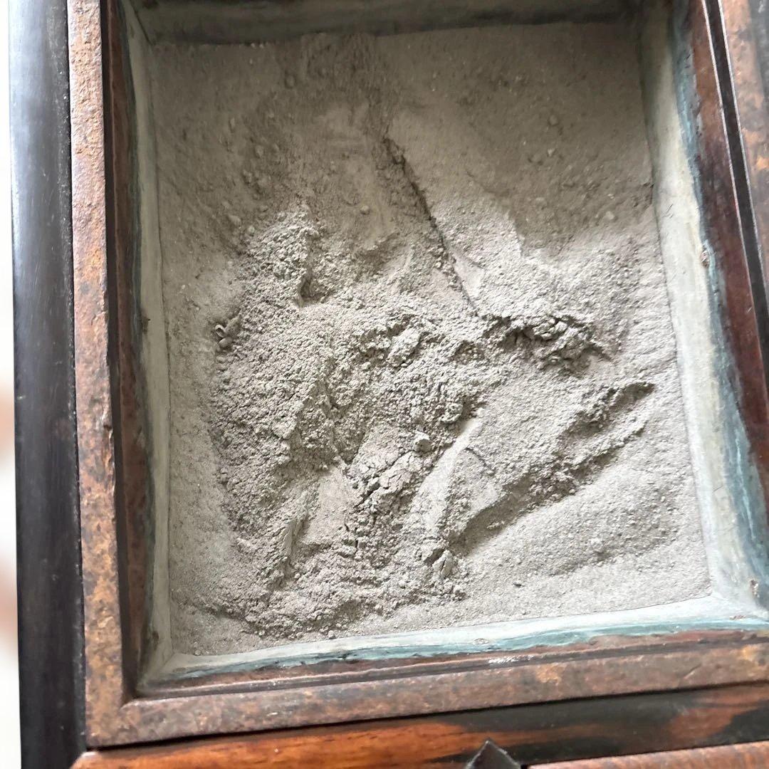 コンパクトな長火鉢　上品　煎茶用　ミニ　灰付き　素敵な木の雰囲気茶道具　状態良い