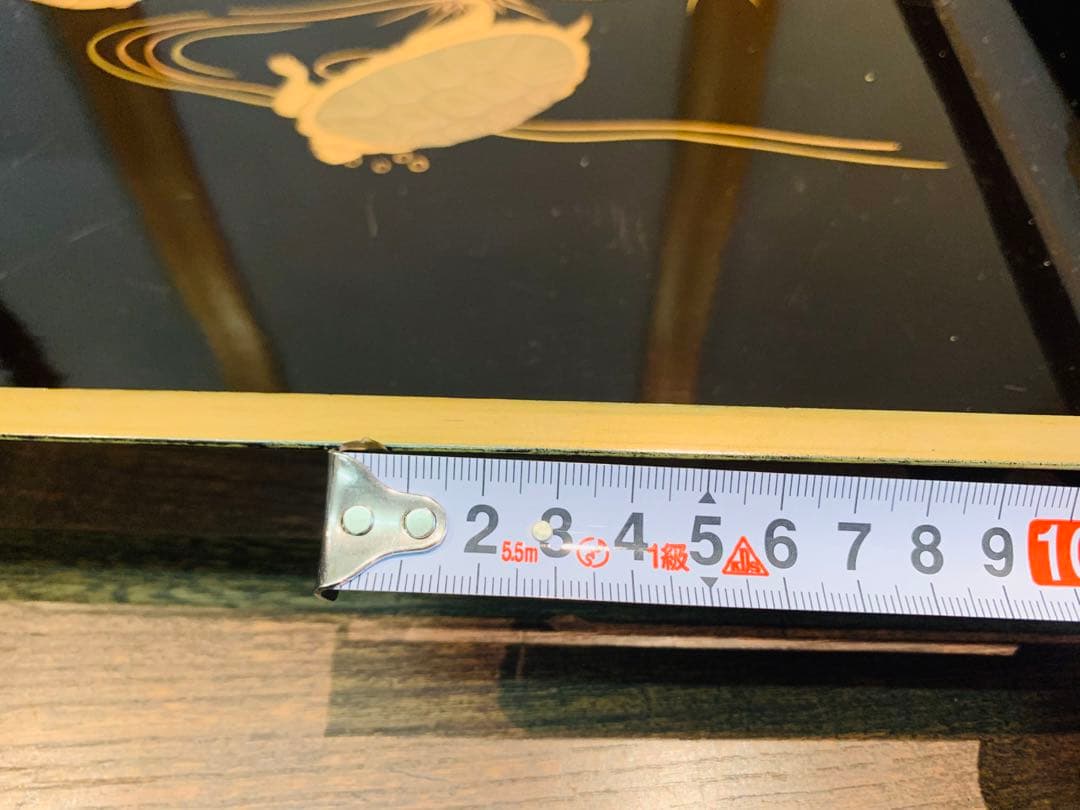 硯盆　広蓋　お盆　蒔絵　亀　天保時代　骨董　アンティーク