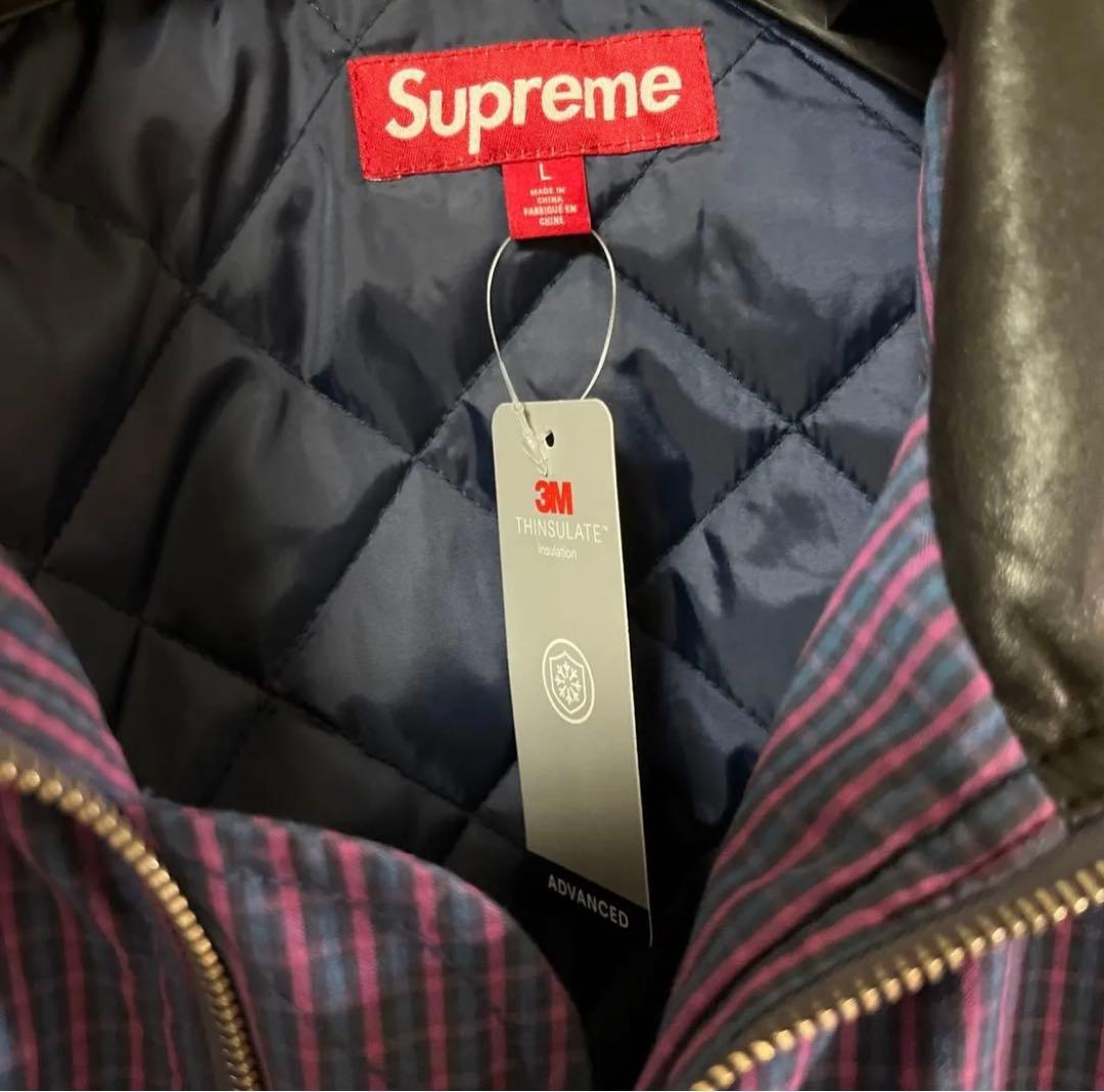 ジャケット・アウター Supreme Leather Collar Utility Jacket L
