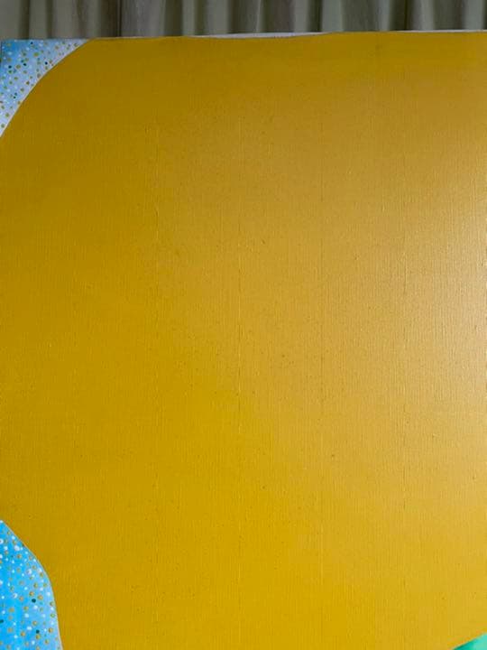 油絵　現代アート　太陽　　作者　あんどうまさひ　油彩画