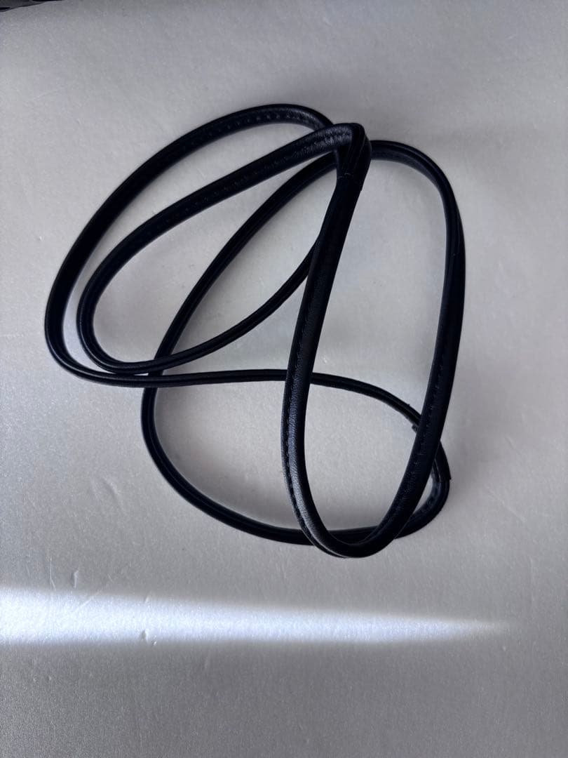 新品　ラムレザー　ダストバッグ　イントレ　ブラック　編み込みショルダーバッグ