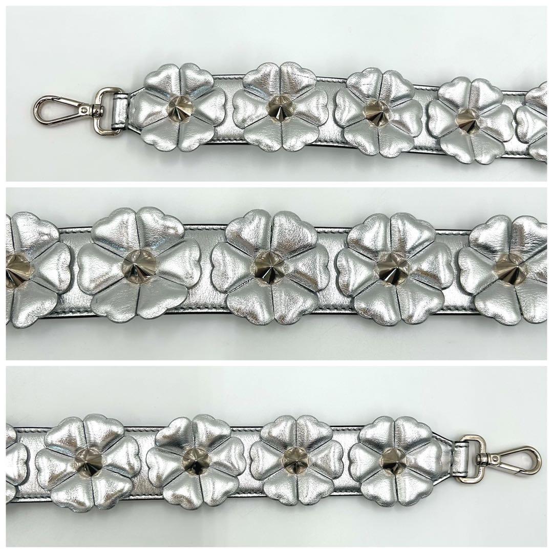 【美品】FENDI 　フェンディ　ショルダーストラップユー　シルバー