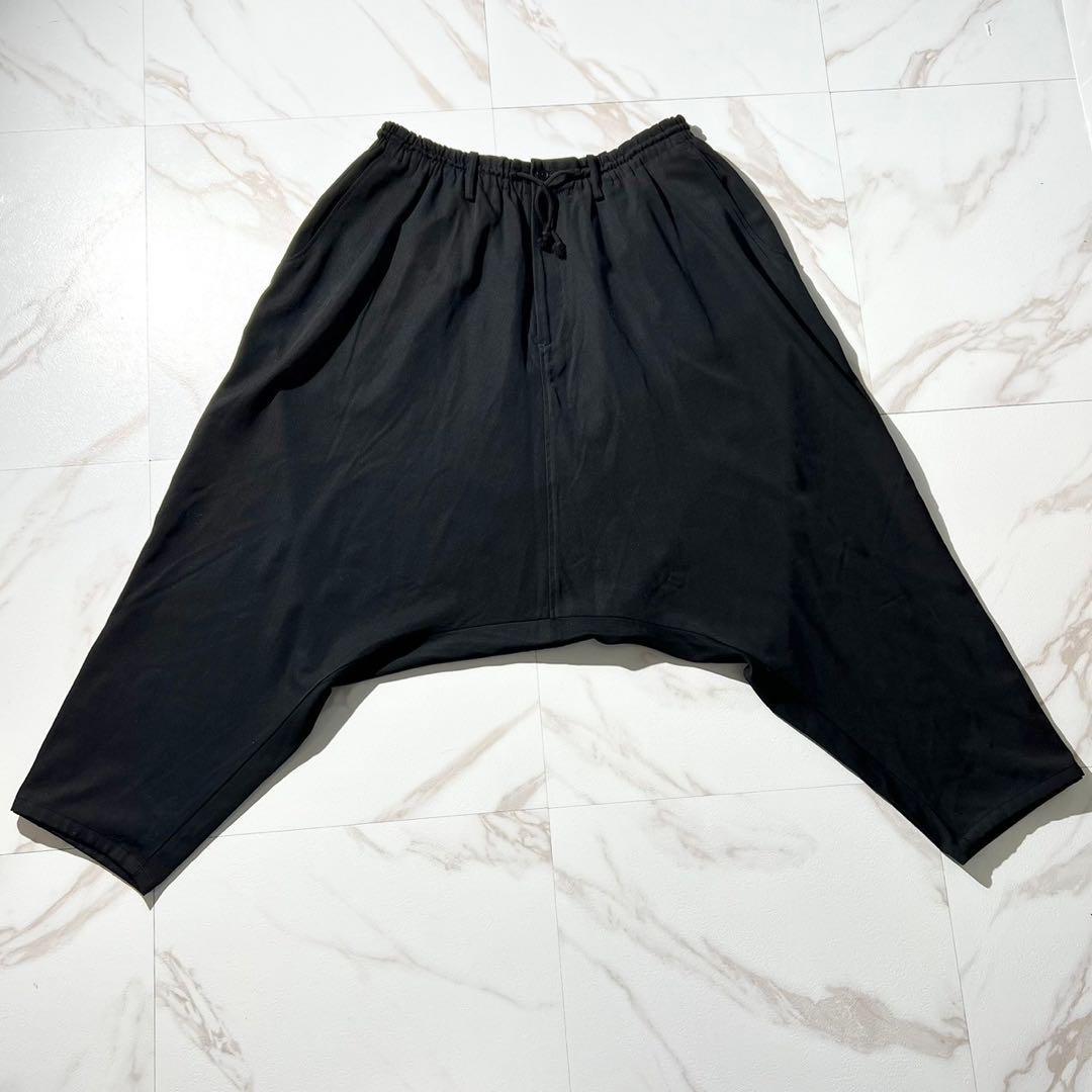 極美品⭐️ヨウジヤマモトプールオム ウールギャバジン サルエルパンツ ブラック