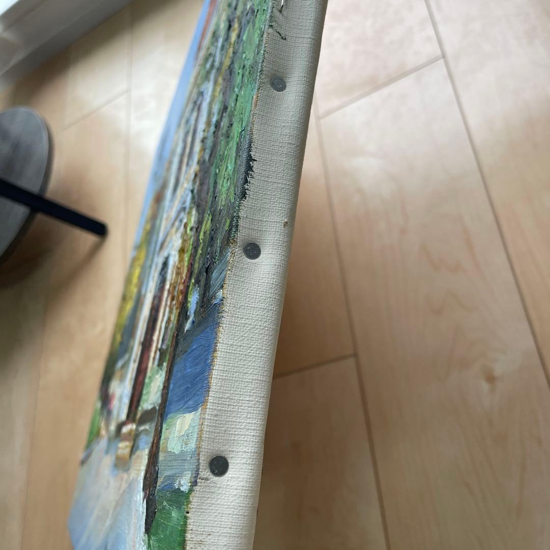 油彩画 F10 建物と自然 2020年