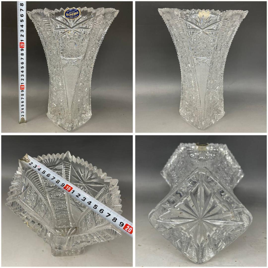 ガラス製 花瓶 まとめて 8点 CRYSTAL GLASS フラワーベース 花器