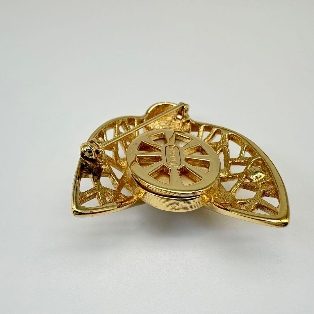 Dior ディオール ブローチ 蜂 パール ラインストーン ゴールド