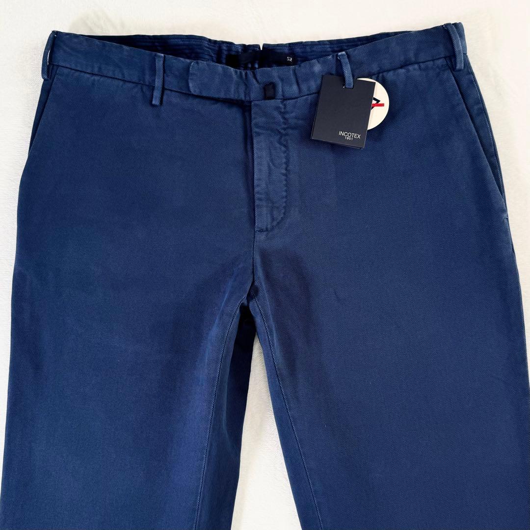未使用品 INCOTEX インコテックス チノ ブルー 52