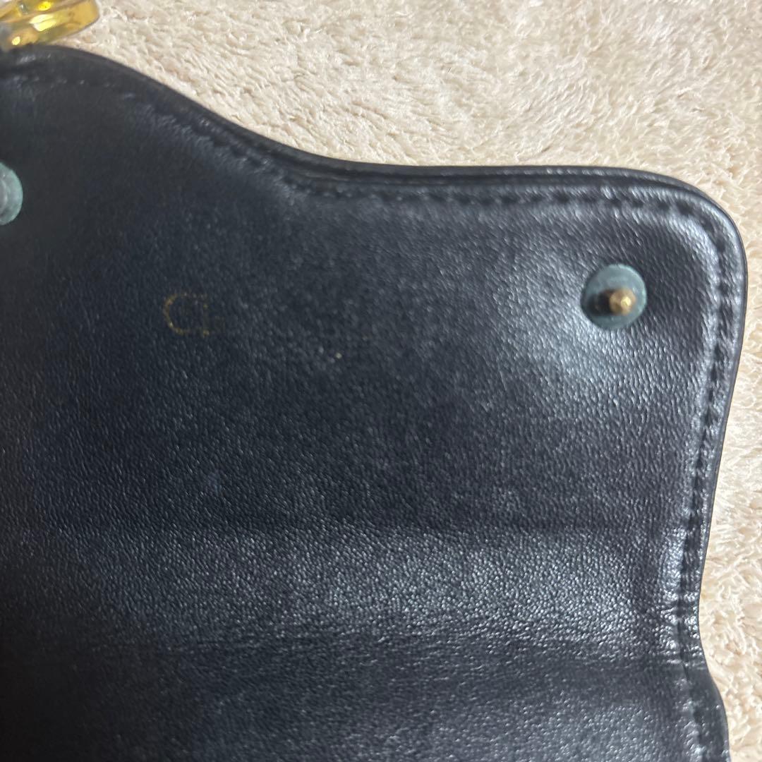 Dior モノグラム 三つ折り財布 ネイビー/ベージュ