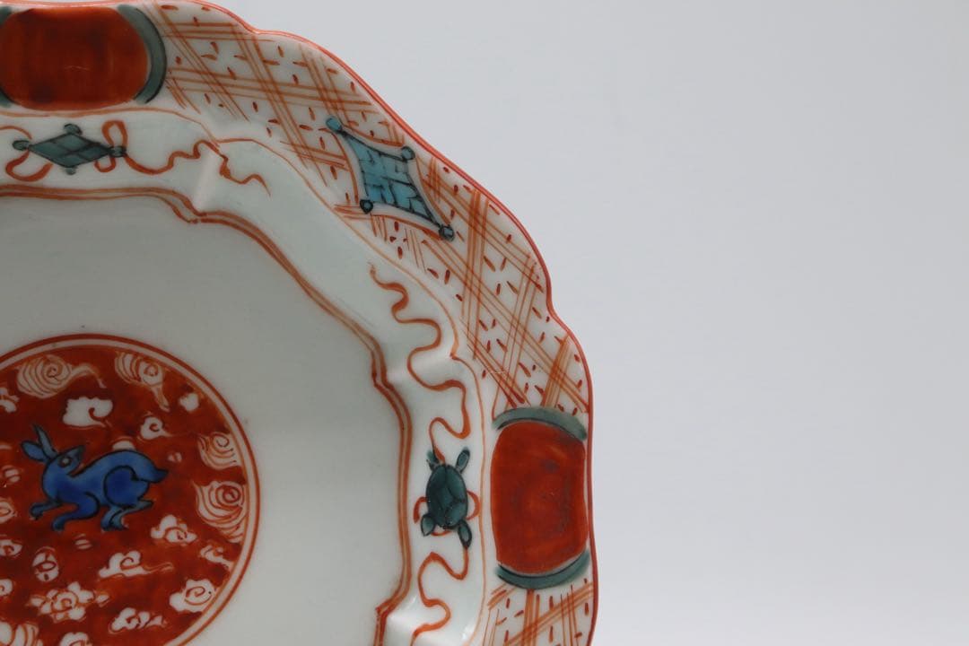 中国　呉須　兎紋皿　大明成化年製銘　送料込み251217