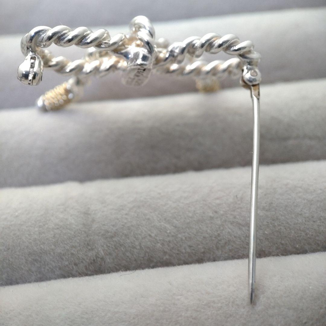＊ご成約済＊TIFFANY＆Co.　ツイストリボン　コンビブローチ925 750