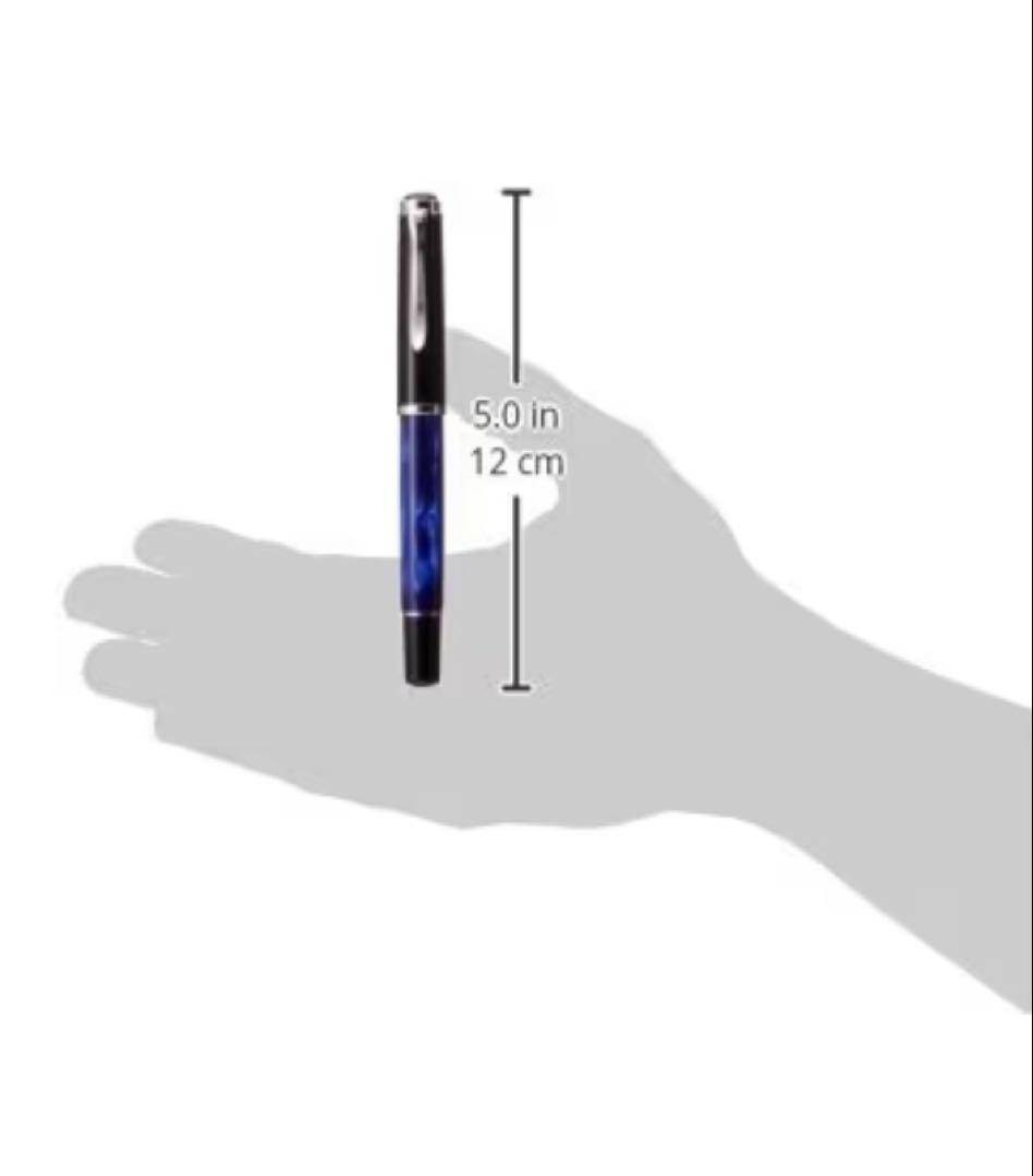 【正規品】Pelikan 万年筆 EF 極細字 マーブルブルー M205＋インク