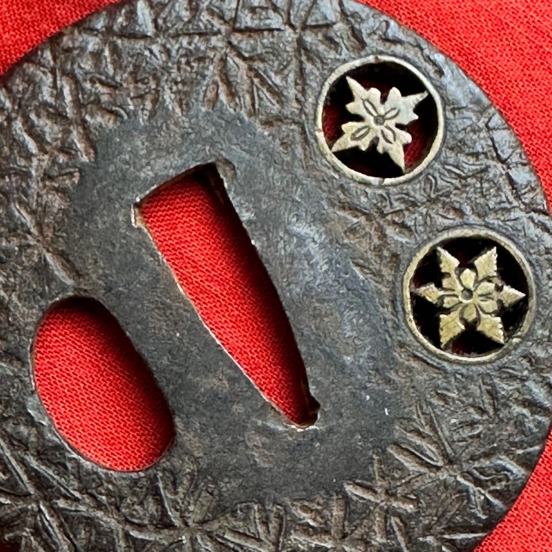 日本刀装具　鍔　家紋鍔　江戸中期