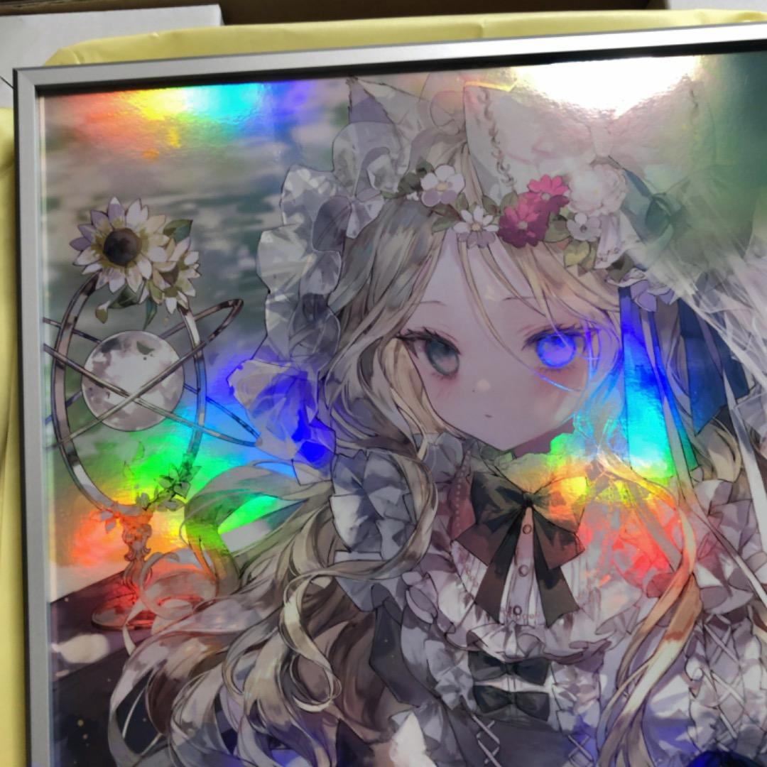 おにねこ先生 直筆サイン入り X-ART製 オーロラアート カード付き