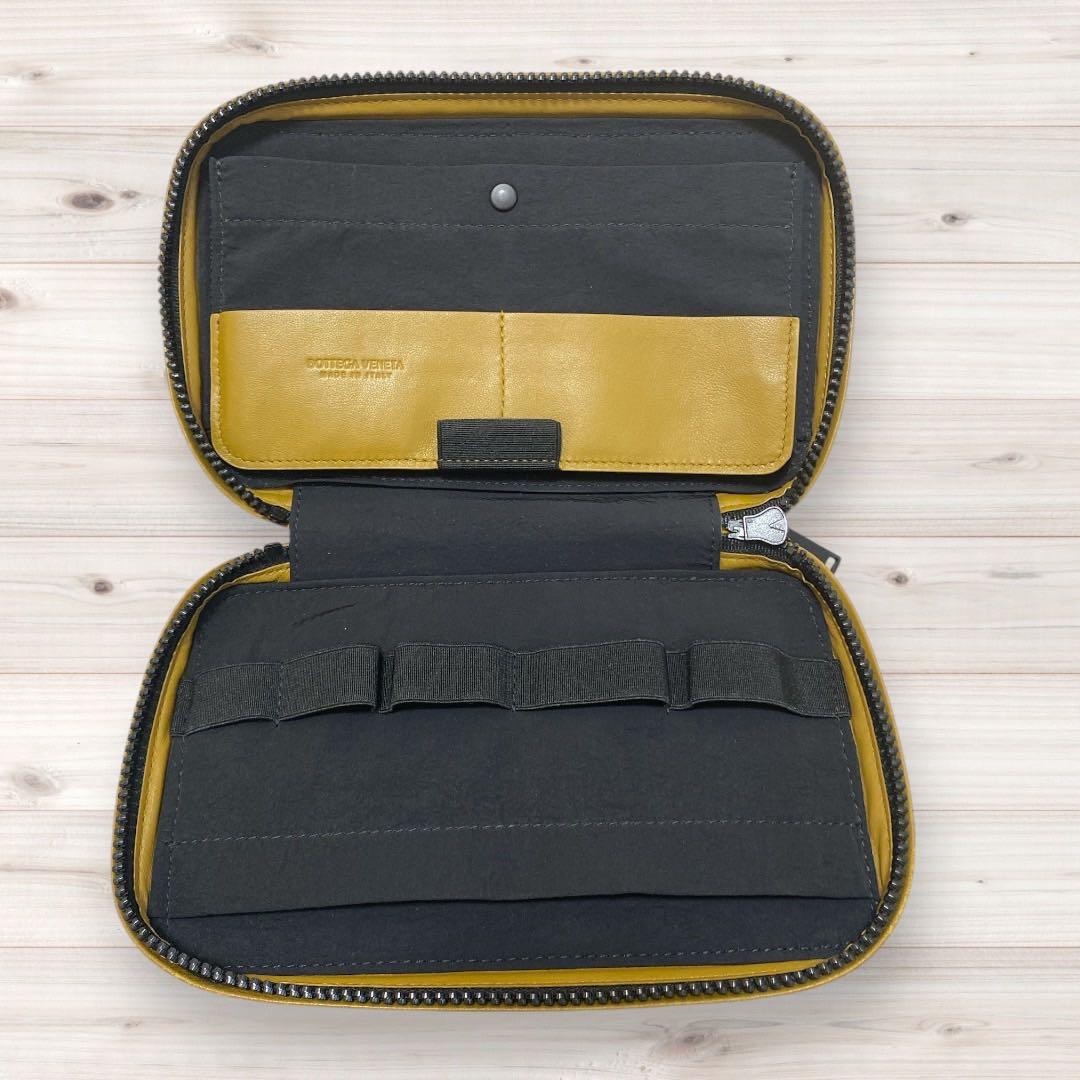 ボッテガ　トラベルケース　トラベルポーチ　オーガナイザー　ポーチ　財布　ブラウン