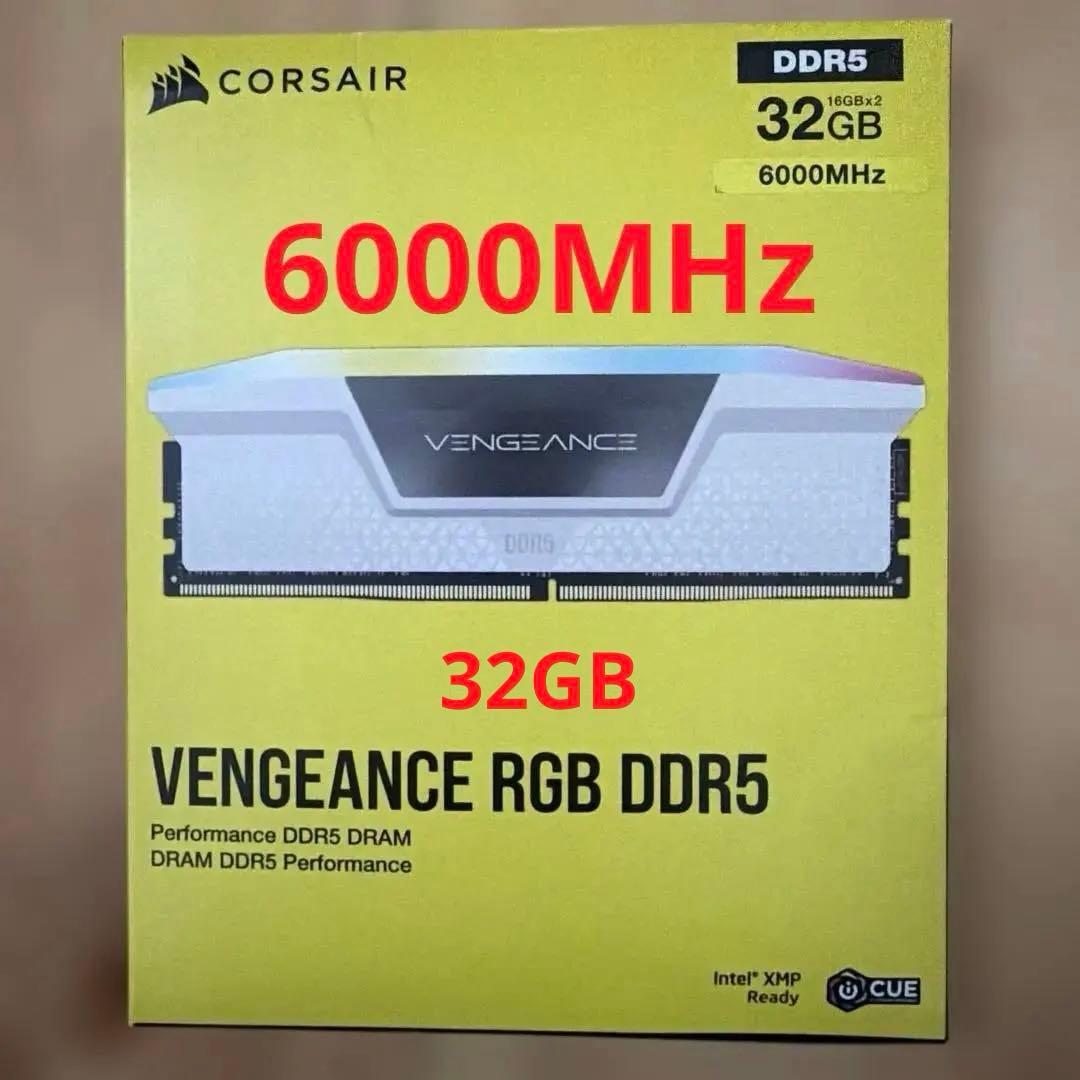 メモリー CORSAIR VENGEANCE RGB DDR5 32GB 6000MHz