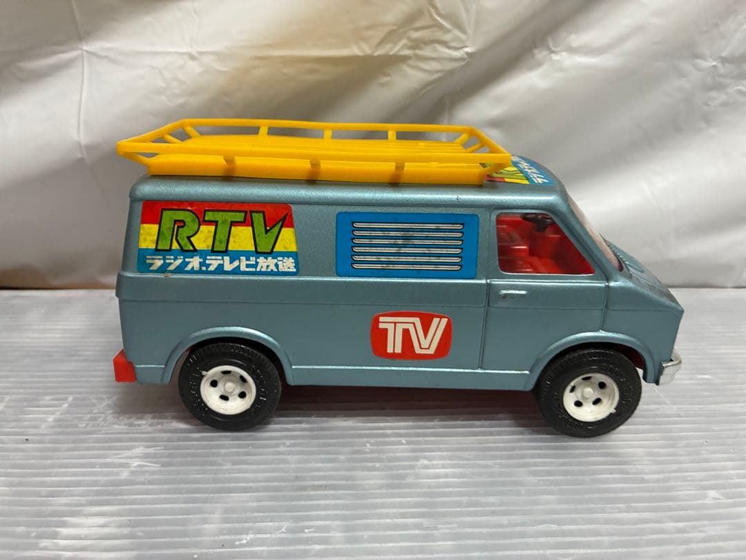 野村トーイ ブリキ テレビ中継車 RTVラジオ・テレビ放送 当時物 昭和レトロ