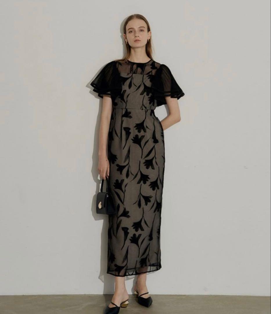 【LE’RURE】Circurar sleeve flower dress