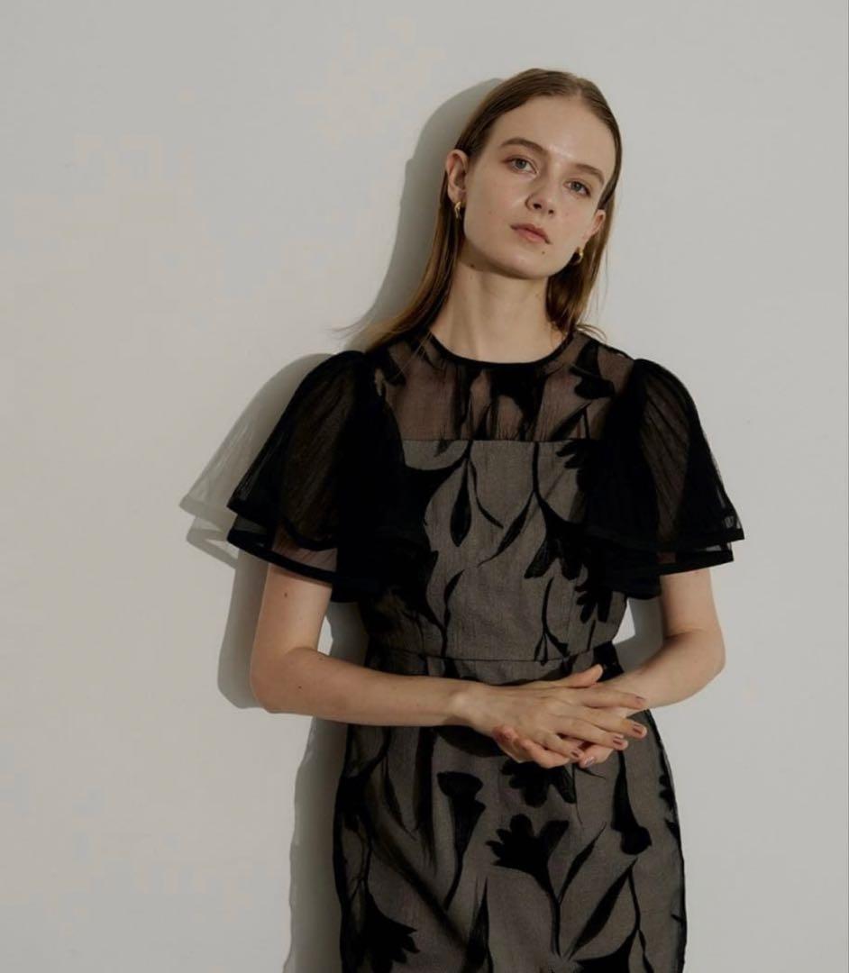 【LE’RURE】Circurar sleeve flower dress