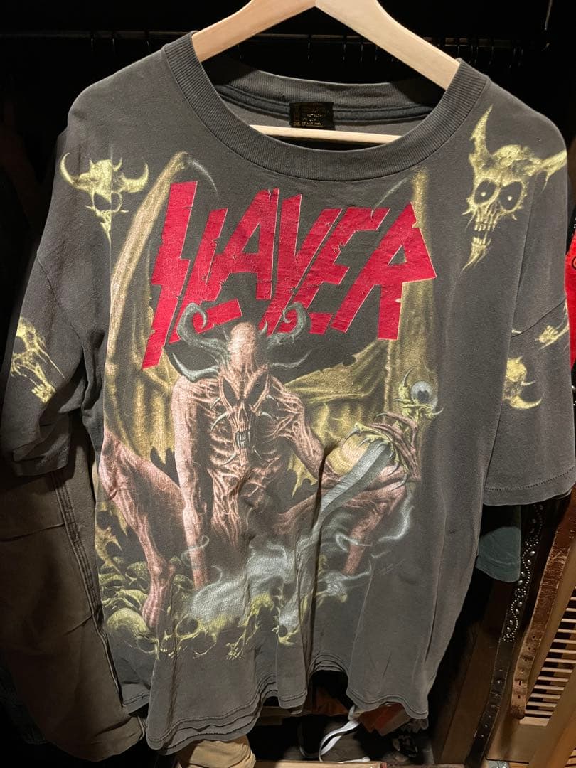 総柄　レア　SLAYER グラフィックプリント Tシャツ XL