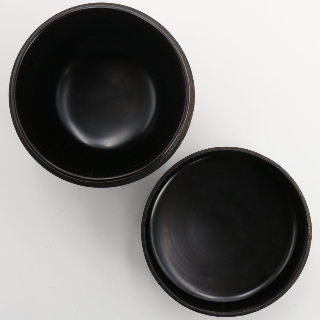 無銘 竹蒔絵 中棗 茶道具　AB814　N1