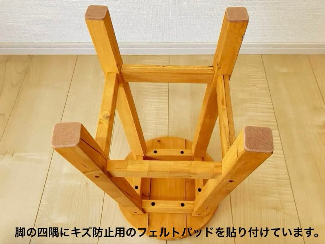 ダイニングスツール　ダイニングチェア　椅子　北欧風　ハンドメイド　2脚　猫柄②