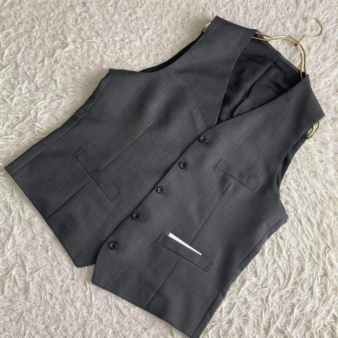 ［未使用］TAKEO KIKUCHI ジレ グレー LL ビジネス フォーマル