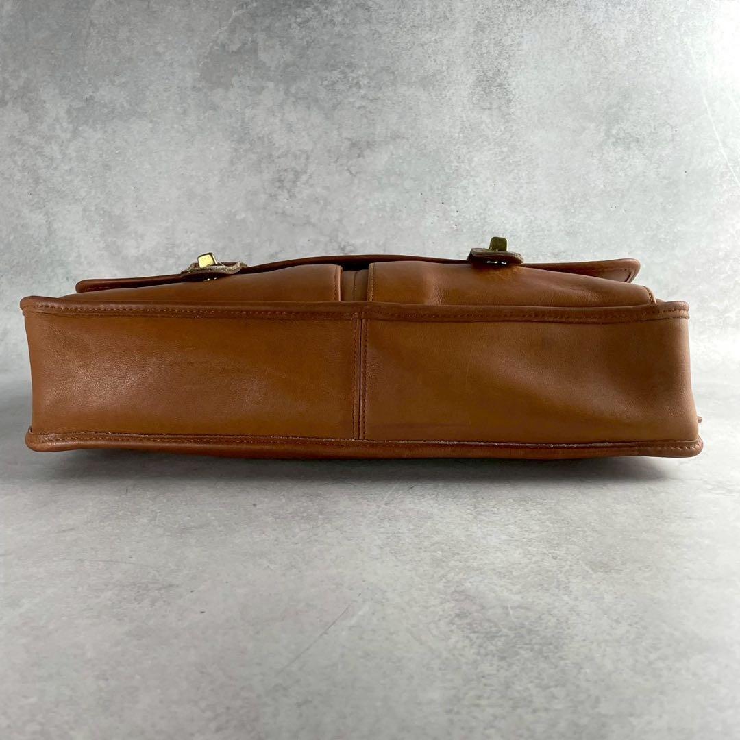 オールドコーチ　ビジネスバッグ　2way ターンロック　レザー　ブラウン