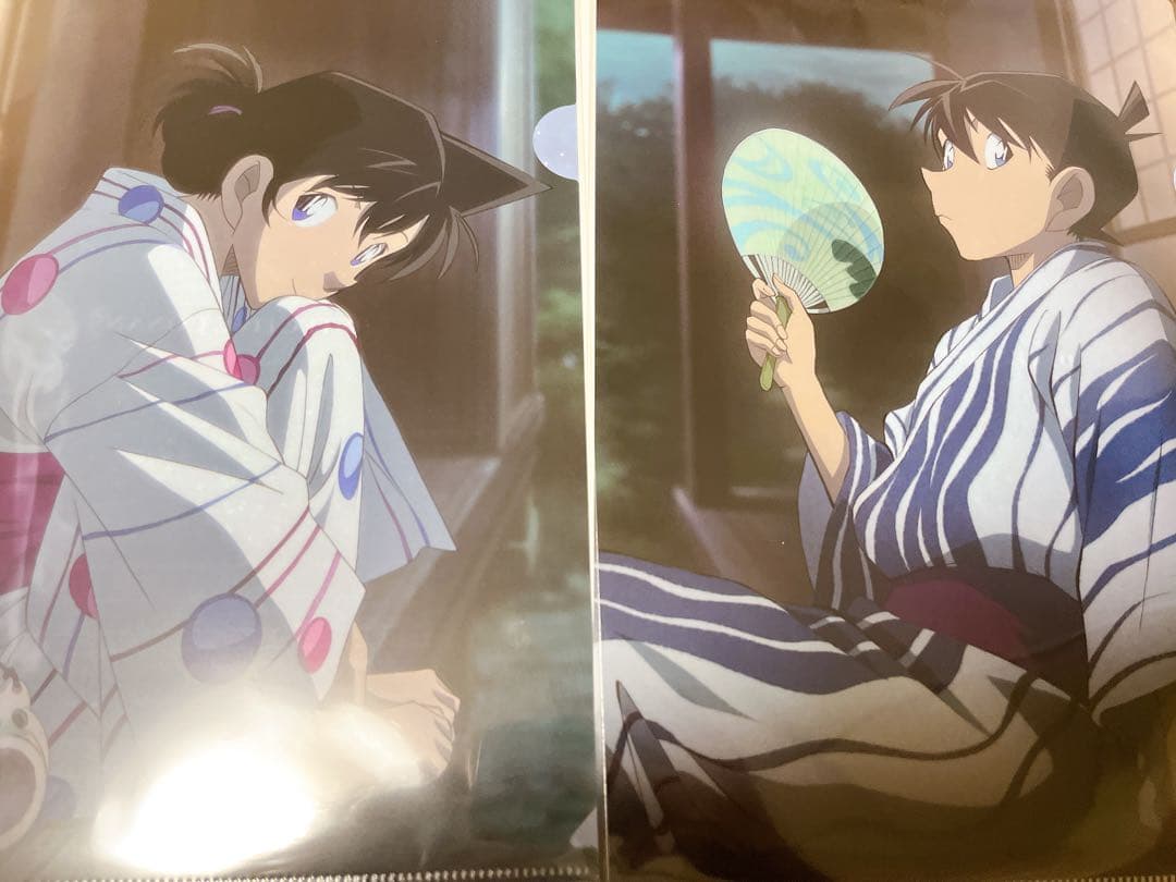 名探偵コナン　新一　蘭　浴衣　クリアファイル　2枚セット